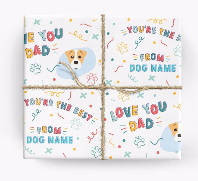 Love You Dad: Personalized {breedFullName} Wrapping Paper